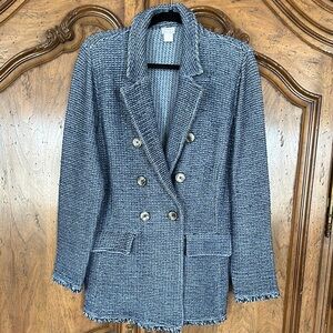 Chicos size 3 blue blazer like new